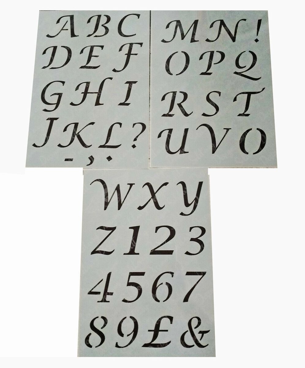Furniture letter stencil Alphabet vintage shabby chic old fashioned ...